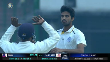 Ranji Trophy  2022/23: Washington Sundar stars with a four-wicket haul