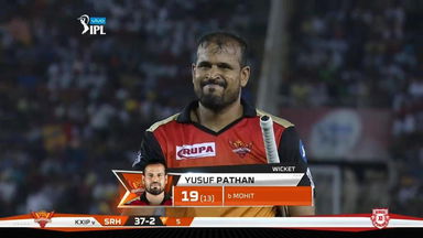 M16: KXIP vs SRH – Yusuf Pathan Wicket