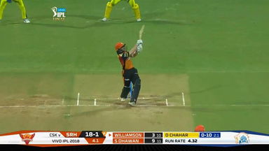 Final: CSK vs SRH – Kane Williamson Six