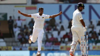 IND vs SL, 2017 - 2nd Test: Fall of wickets, IND 1st Innings
