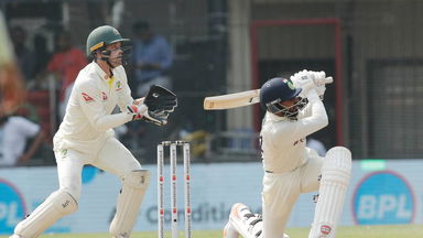 Thunderous SIX: KS Bharat heaves one over mid-wicket
