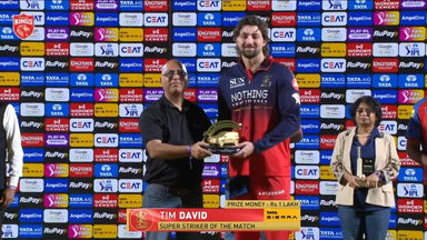 IPL 2026 M61: PBKS vs RCB - Sierra Super Striker of the Match - Tim David