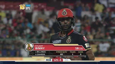 M5: RCB vs DD – Stuart Binny Wicket