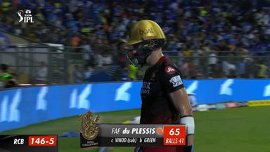 M54: MI vs RCB – Faf Du Plessis Wicket