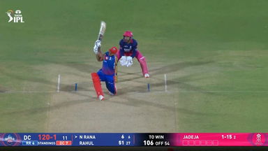 IPL 2026 M43: RR vs DC - Nitish Rana Six