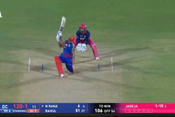 IPL 2026 M43: RR vs DC - Nitish Rana Six