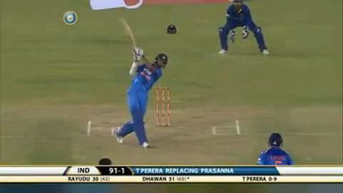 2ND ODI: IND vs SL – Shikhar Dhawan Six
