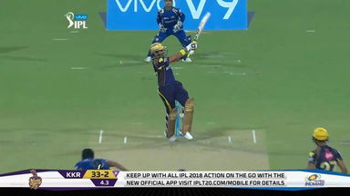 M41: KKR vs MI – Robin Uthappa Six