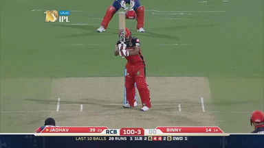 Kedar Jadhav pulls off the Helicopter shot