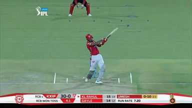 M48: KXIP vs RCB – KL Rahul Six
