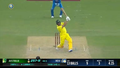 IND vs AUS 2023-24, 1ST ODI: Pat Cummins Six