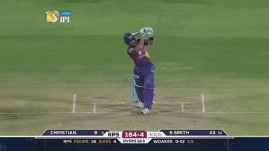 M30: RPS vs KKR – Dan Christian Six