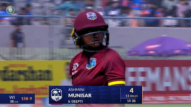 IND-W vs WI-W 2024, 3rd ODI: Ashmini Munisar Wicket