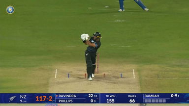 IND vs NZ 2026, 5th T20I: Rachin Ravindra Six
