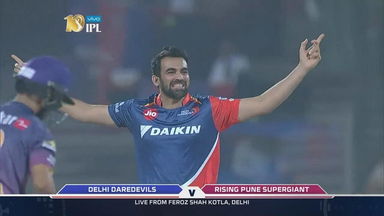 Vintage Zaheer castles Rahane, completes 100 IPL wickets