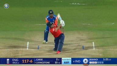 IND vs ENG 2025, 3rd T20I: Liam Livingstone Six