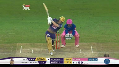 M54: KKR vs RR – Eoin Morgan Six