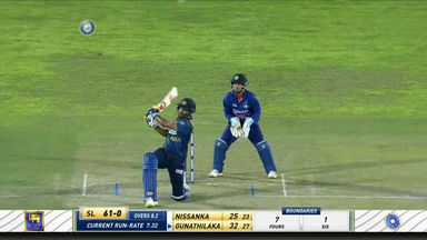 IND vs SL 2022, 2ND T20I: Danushka Gunathilaka Six