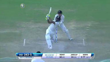 India VS NZ 2016, 1st Test day 4 - Ravindra Jadeja Six