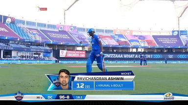 M51: DC vs MI – Ravichandran Ashwin Wicket