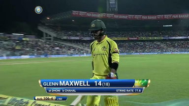 IND vs AUS 2017, 2nd ODI: Glenn Maxwell Wicket
