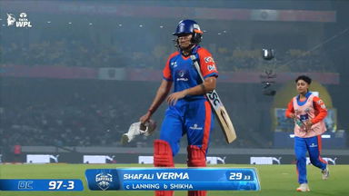 Wicket: Match 20, Delhi Capitals vs UP Warriorz, WPL 2026: Shafali Verma Wicket