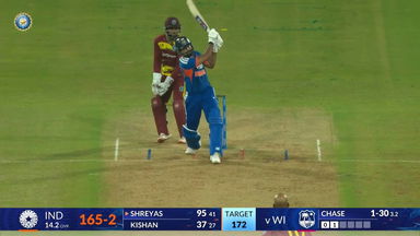 IND vs WI 2026, 1st T20I: Shreyas Iyer Six