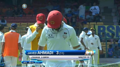 IND vs AFG 2018, 1st Test  Day 2: Javed Ahmadi Wicket