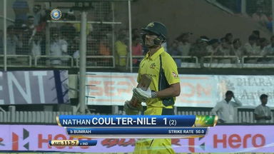 IND vs AUS 2017, 1st T20I: Nathan Coulter-Nile Wicket