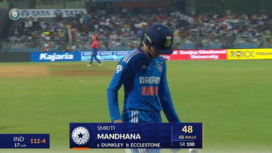 IND-W vs ENG-W 2023, 3RD T20I: Smriti Mandhana Wicket