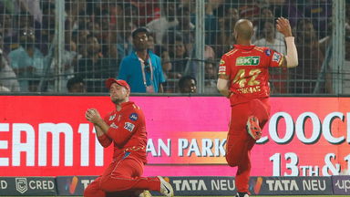 Calmly taken: Livingstone's impressive running catch