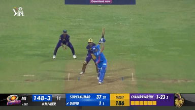 M22: MI vs KKR –  Tim David   Six