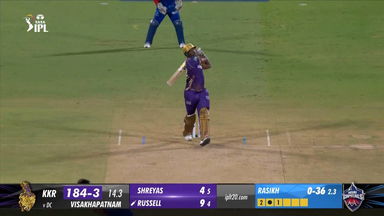 M16: DC vs KKR – Andre Russell Six