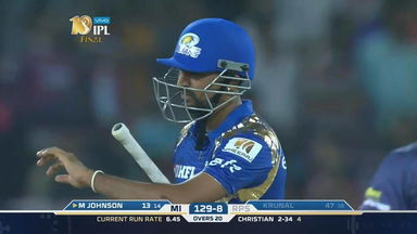 Final: RPS vs MI – Krunal Pandya Wicket