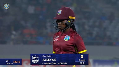 IND-W vs WI-W 2024, 2nd ODI: Aaliyah Alleyne Wicket