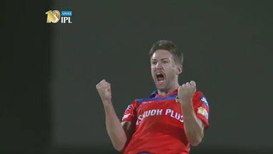 Andrew Tye takes a hat-trick on debut!