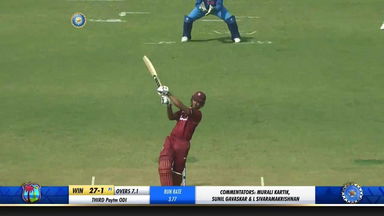 IND vs WI 2018, 3rd ODI: Kieran Powell Six