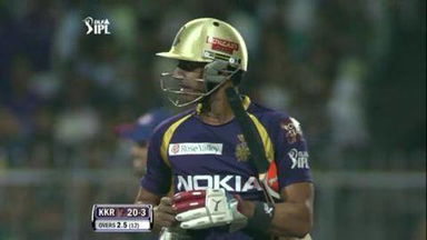 Match 2 KKR vs DD – Tiwary’s Wicket