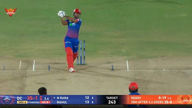 IPL 2026 M31: SRH vs DC - Nitish Rana Six