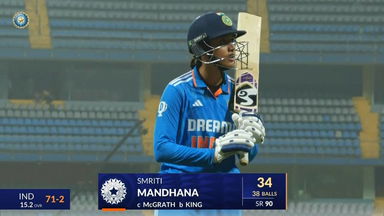 IND-W vs AUS-W 2023-24, 2nd ODI: Smriti Mandhana Wicket
