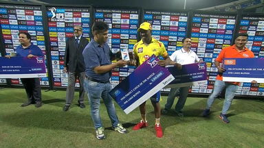 Q1: SRH vs CSK – VIVO perfect catch of the match – Dwayne Bravo