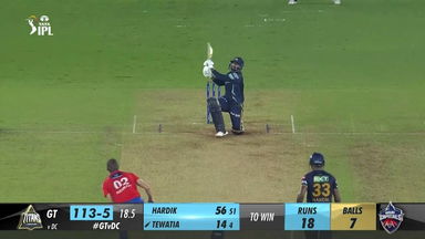 M44: GT vs DC – Rahul Tewatia Six