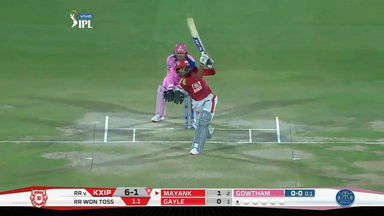 M04: RR vs KXIP – Mayank Agarwal Six