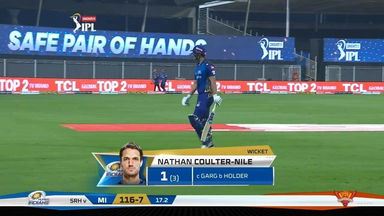 M56: SRH vs MI – Nathan Coulter-Nile Wicket