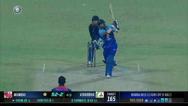 Syed Mushtaq Ali Trophy 2022 SF2 : 16 off 3: Prithvi Shaw goes after Aditya Sarvate