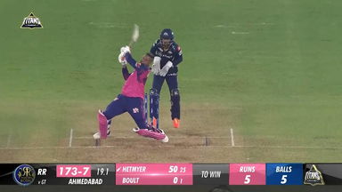 M23: GT vs RR – Shimron Hetmyer Six
