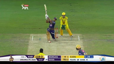 M49: CSK vs KKR – Nitish Rana Six