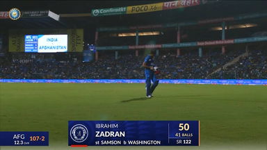 IND vs AFG 2024, 3RD T20I: Ibrahim Zadran Wicket