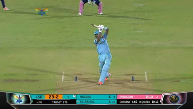 M63: LSG vs RR – KL Rahul Six