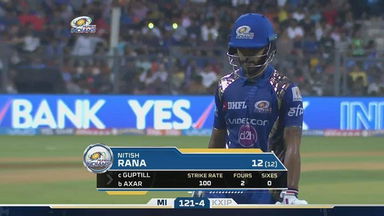 M51: MI vs KXIP – Nitish Rana Wicket